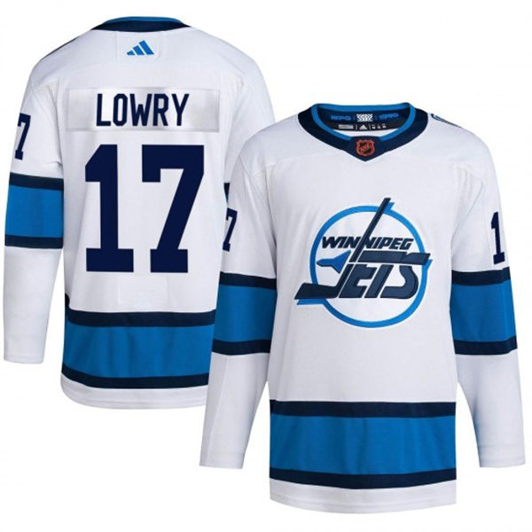Men's Winnipeg Jets #17 Adam Lowry White 2022-23 Reverse Retro Jersey Men's Winnipeg Jets #17 Adam Lowry White 2022-23 Reverse Retro Jersey